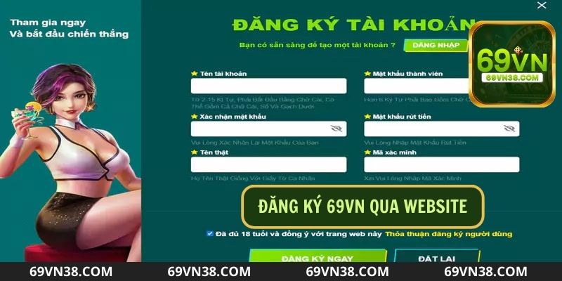 Hướng dẫn bet thủ tham gia đăng ký 69VN bet qua website